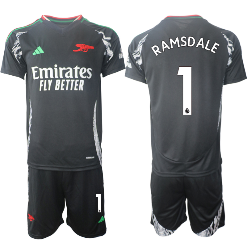 Men 2024-2025 Club Arsenal away Black 1 Soccer Jersey